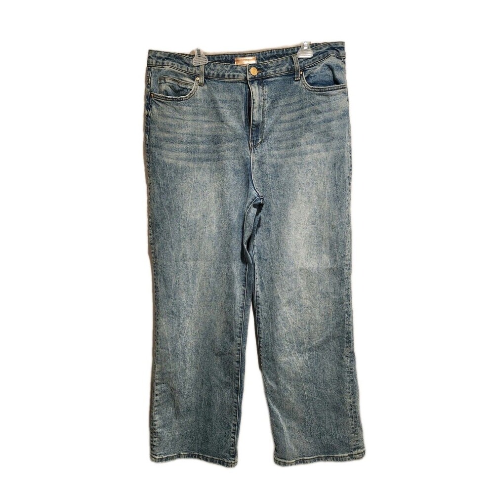 Kut From The Kloth Sienna Wide Leg Womens Jeans Blue Denim Size 14